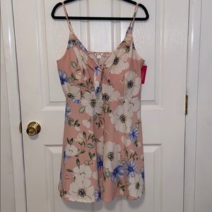 Tie Front Floral Dress